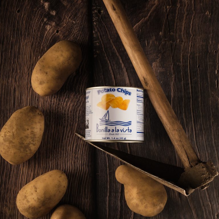 Fotografía industrial y de producto en A Coruña, Lata de patatas Bonilla A La Vista.